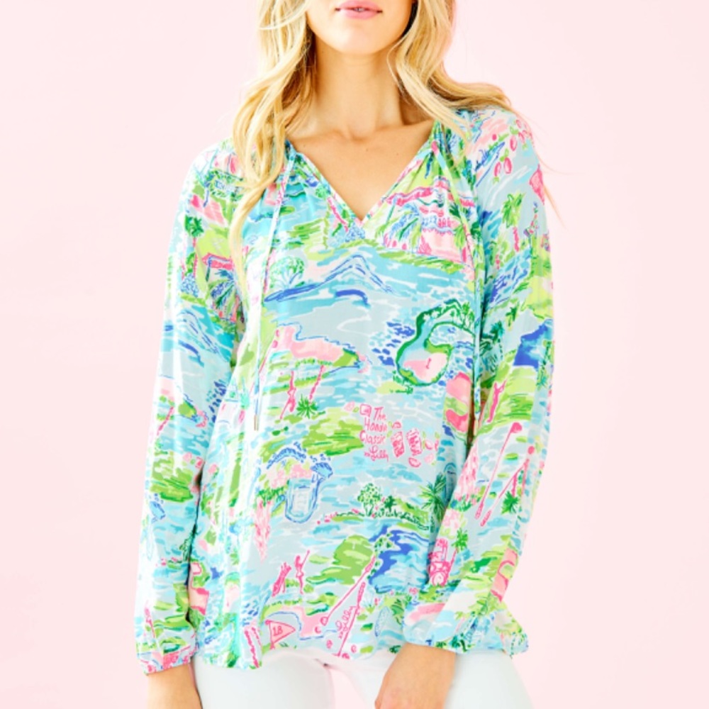 NWT Lilly Pulitzer Willa Tunic colorful print XXS - Picture 7 of 7